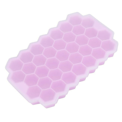Ice Cube Shaped Ice Tray With Lid - Pink
